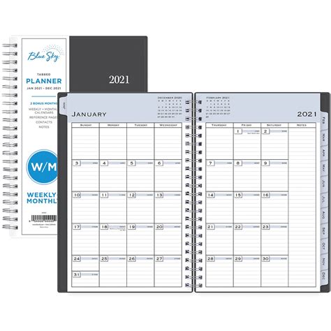 blue sky weekly monthly planner